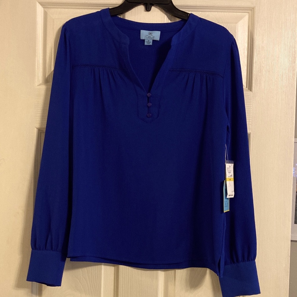 CeCe Royal Blue Blouse